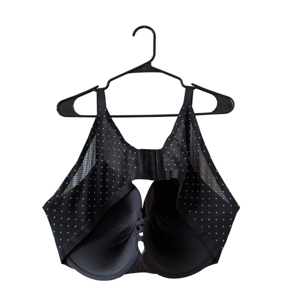 Torrid Curve 360 Back Smoothing Push-Up Plunge Bra Plus Size 46F Black Polka Dot - Picture 4 of 11